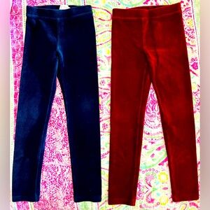 Girls velvet leggings